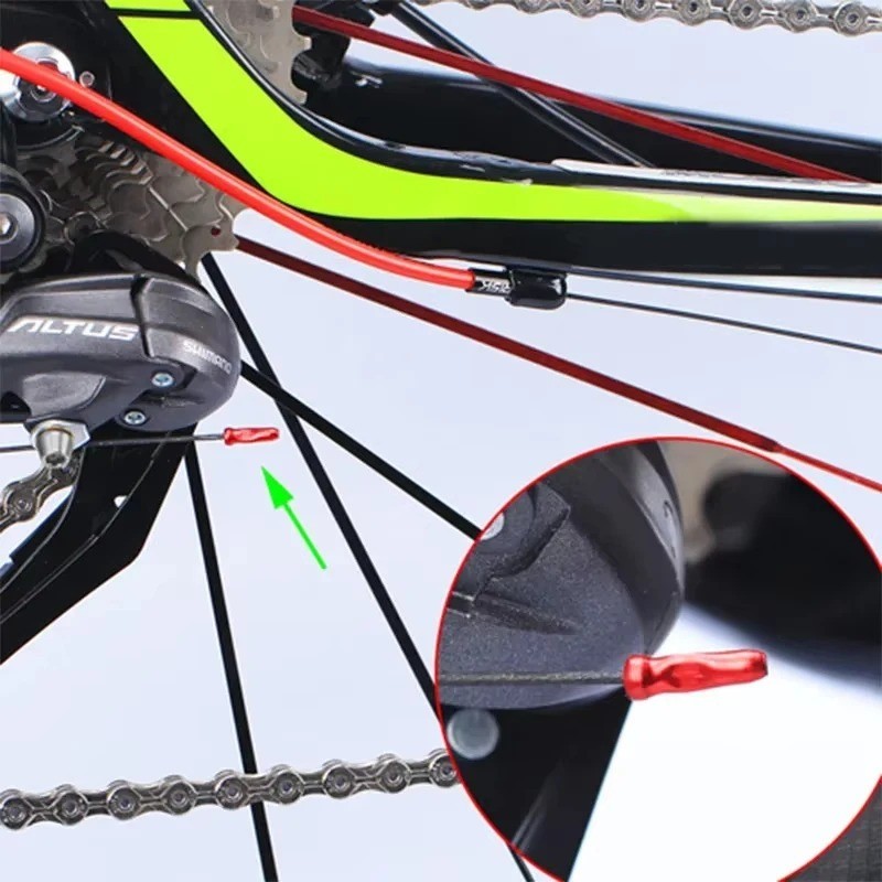 50Pcs Bike Inner Cable End Caps Alloy Road Mountain Bikes Brake Tips Shift Cable
