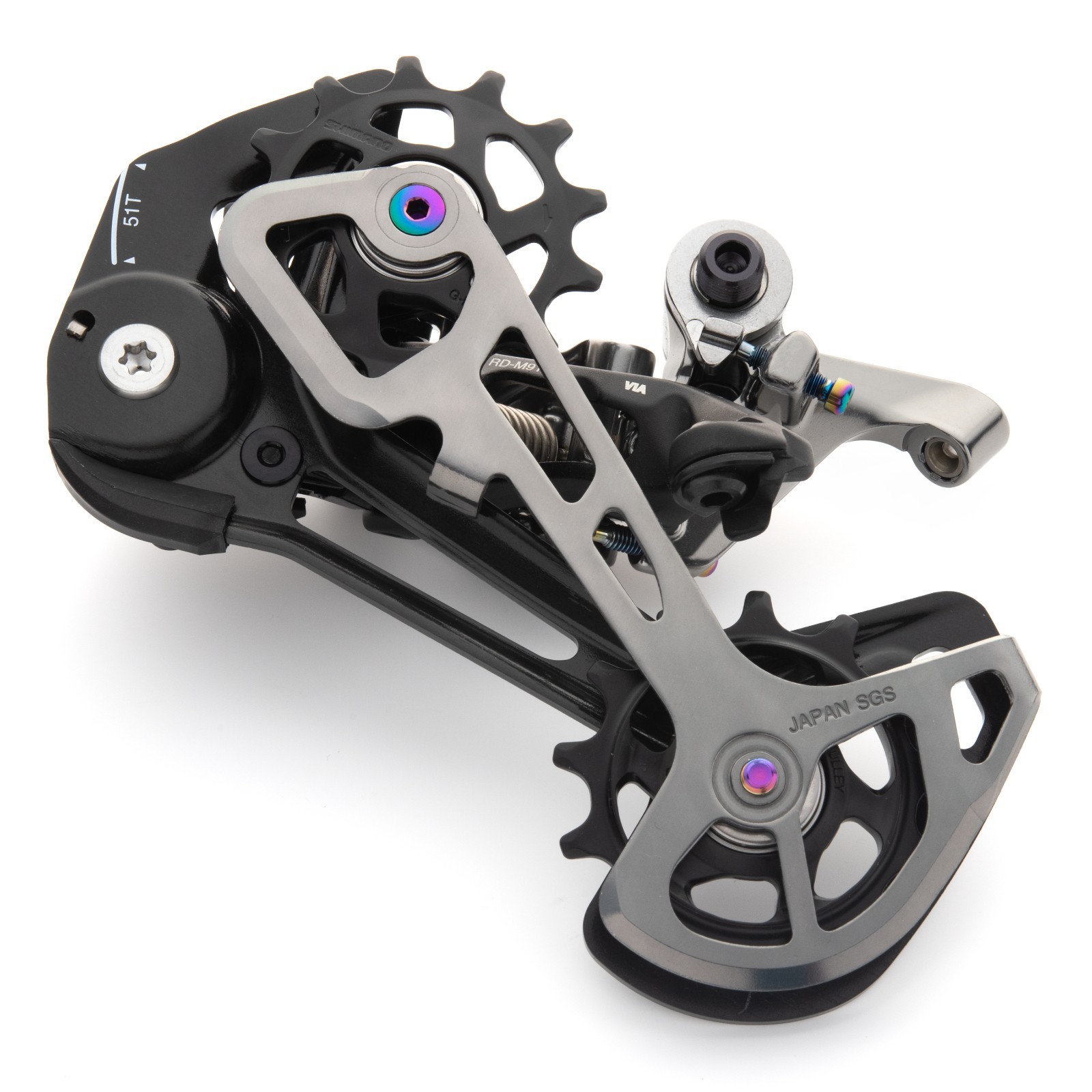 Oil Slick TITANIUM Rinbow Bolt Kit for Shimano XTR/XT/SLX Rear Derailleurs