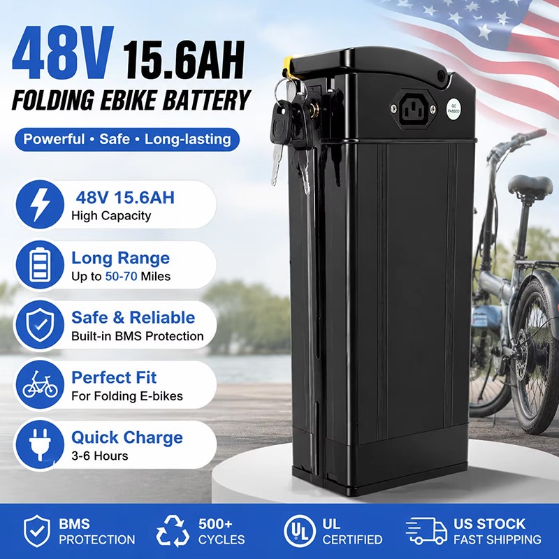 48V 15Ah Rear Rack Li-Ion Lithium Battery for 48V Electric Bike