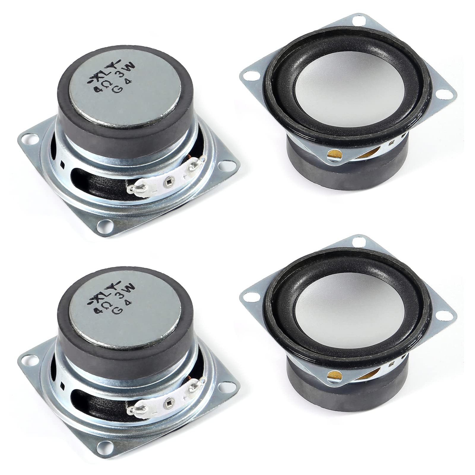 4 x Audio Speakers, 5.1cm, 4 Ohm, 3W, for Arduino and DIY Speakers