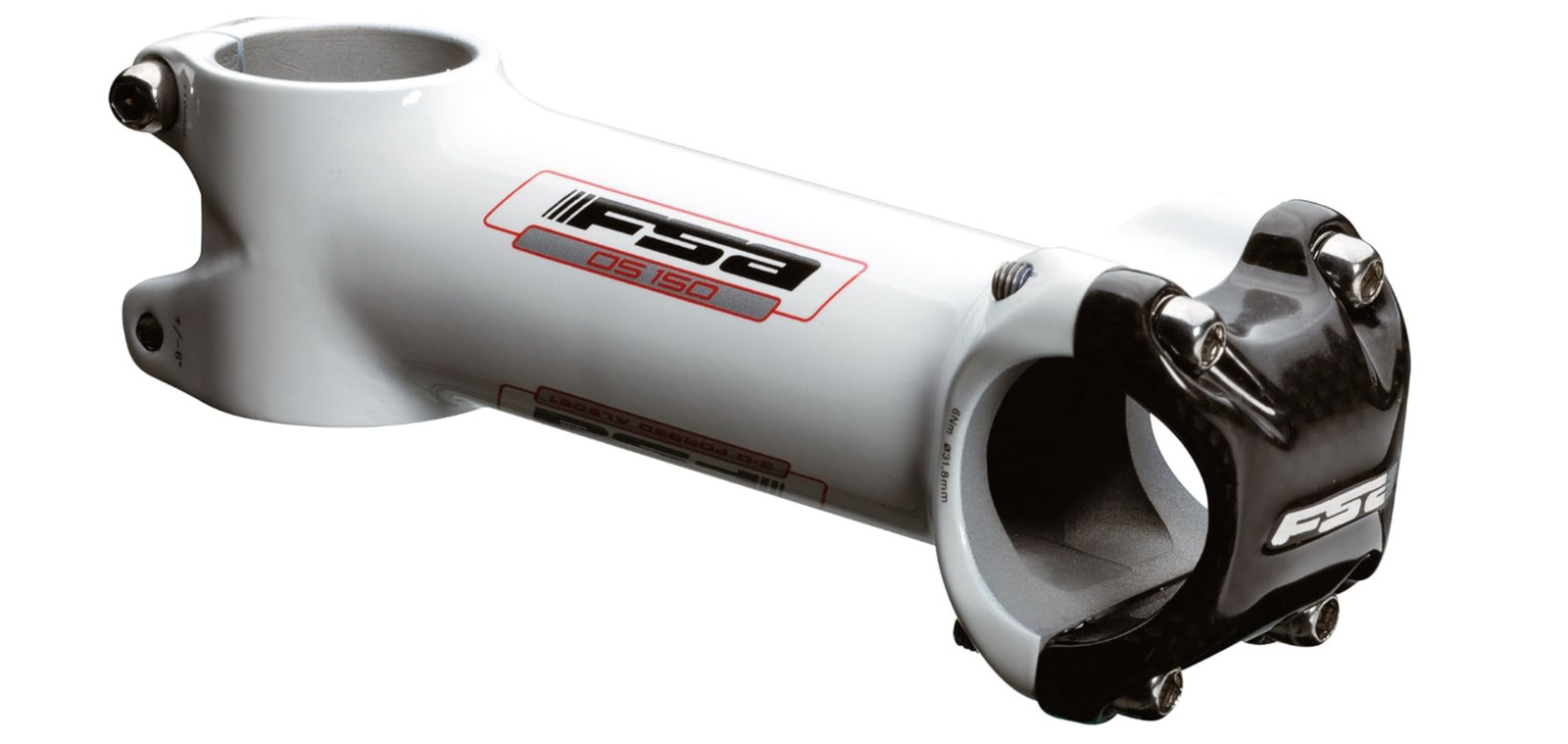 FSA OS-150XTC 3-D forged Bike Stem Carbon Front Clamp 31.8 x 80mm -130m White