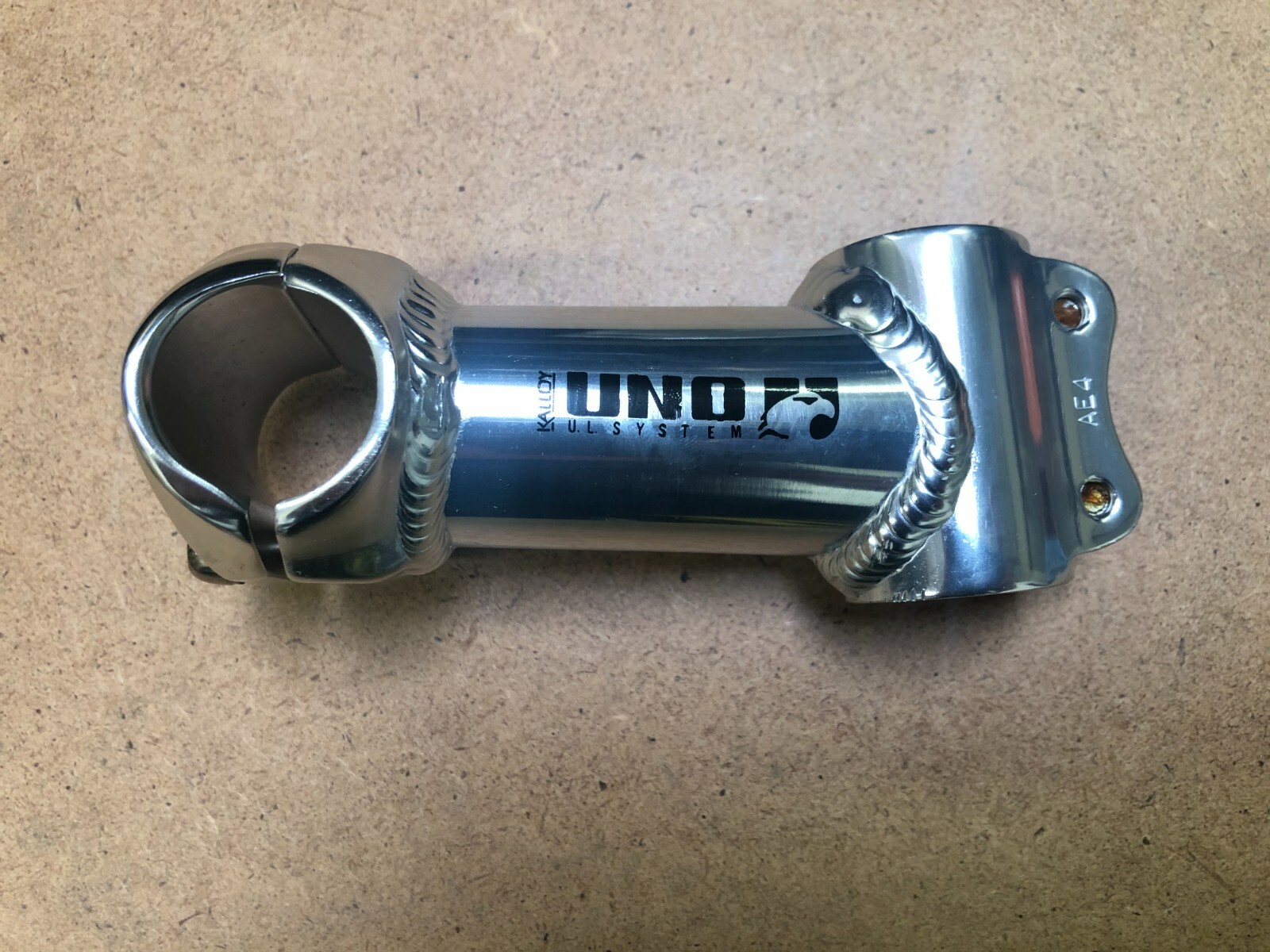 New Kalloy Bicycle Ahead Stem 1-1/8″ (28.6mm) 15 Deg Rise Bore 25.4 Silver