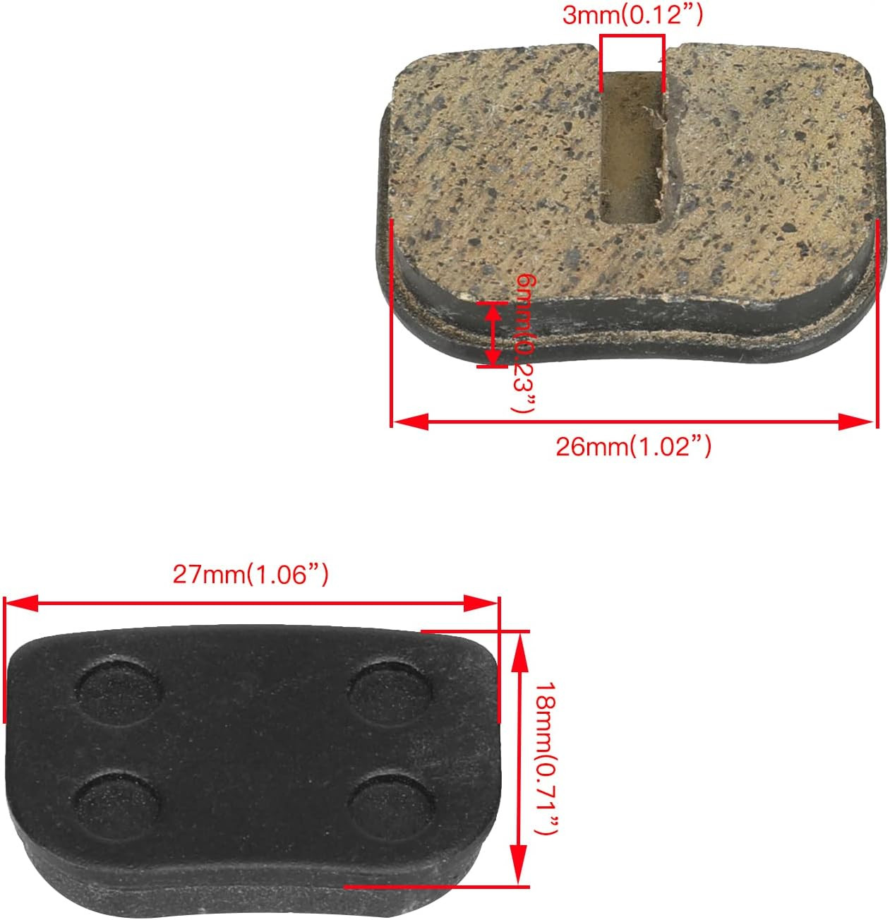 Mini Bike Disc Brake Pads 12 Pcs HeavyDuty for Pocket Dirt Bike ATV