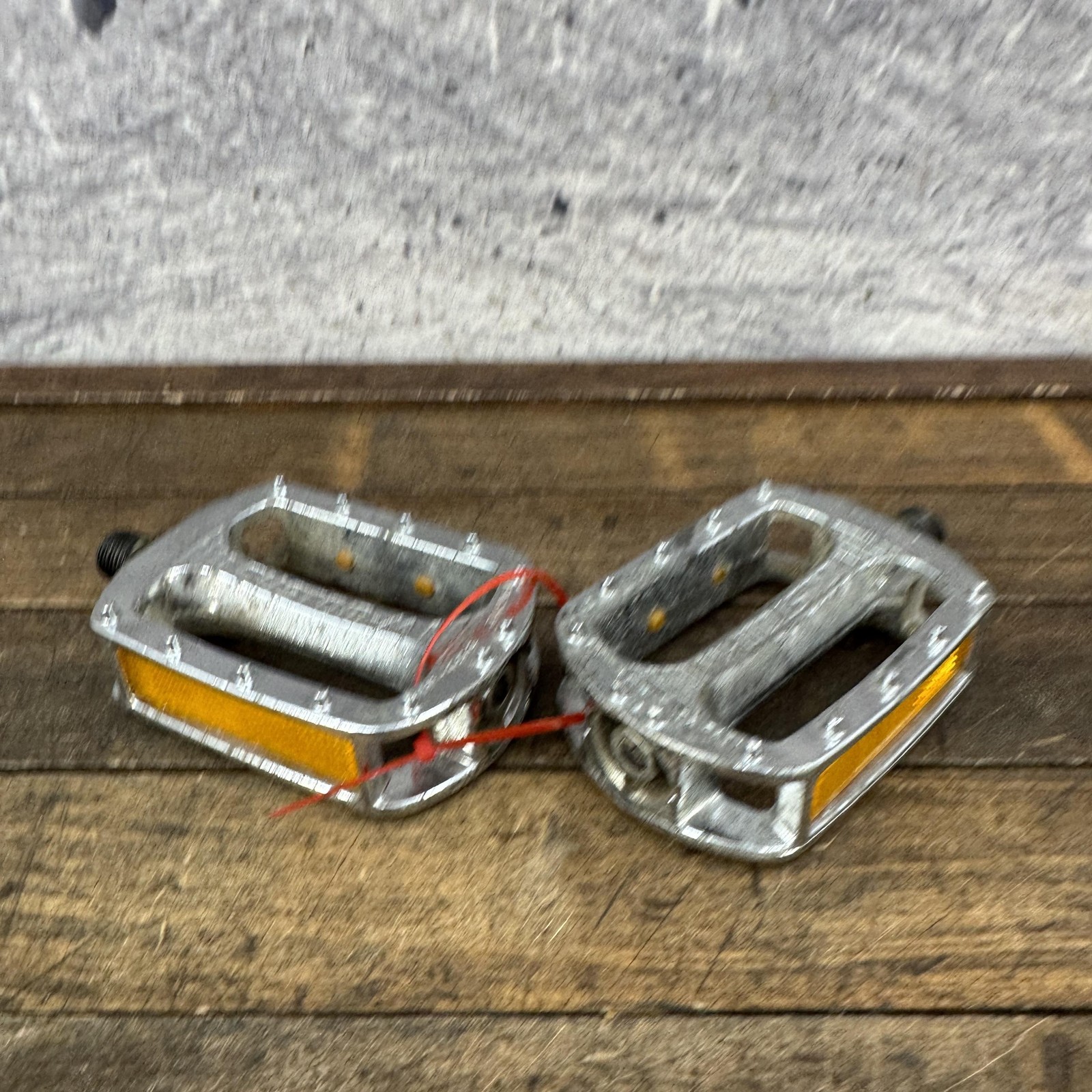Vintage SR Custom-M BMX Pedals 9/16 Chrome Silver Pair Japan Old School 80s