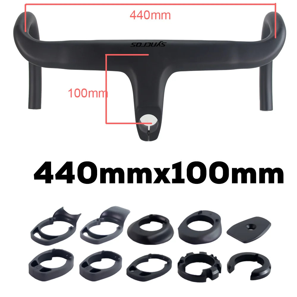 Road Bicycle Integrated Drop Bar Carbon 28.6mm Internal Routing with Spacers