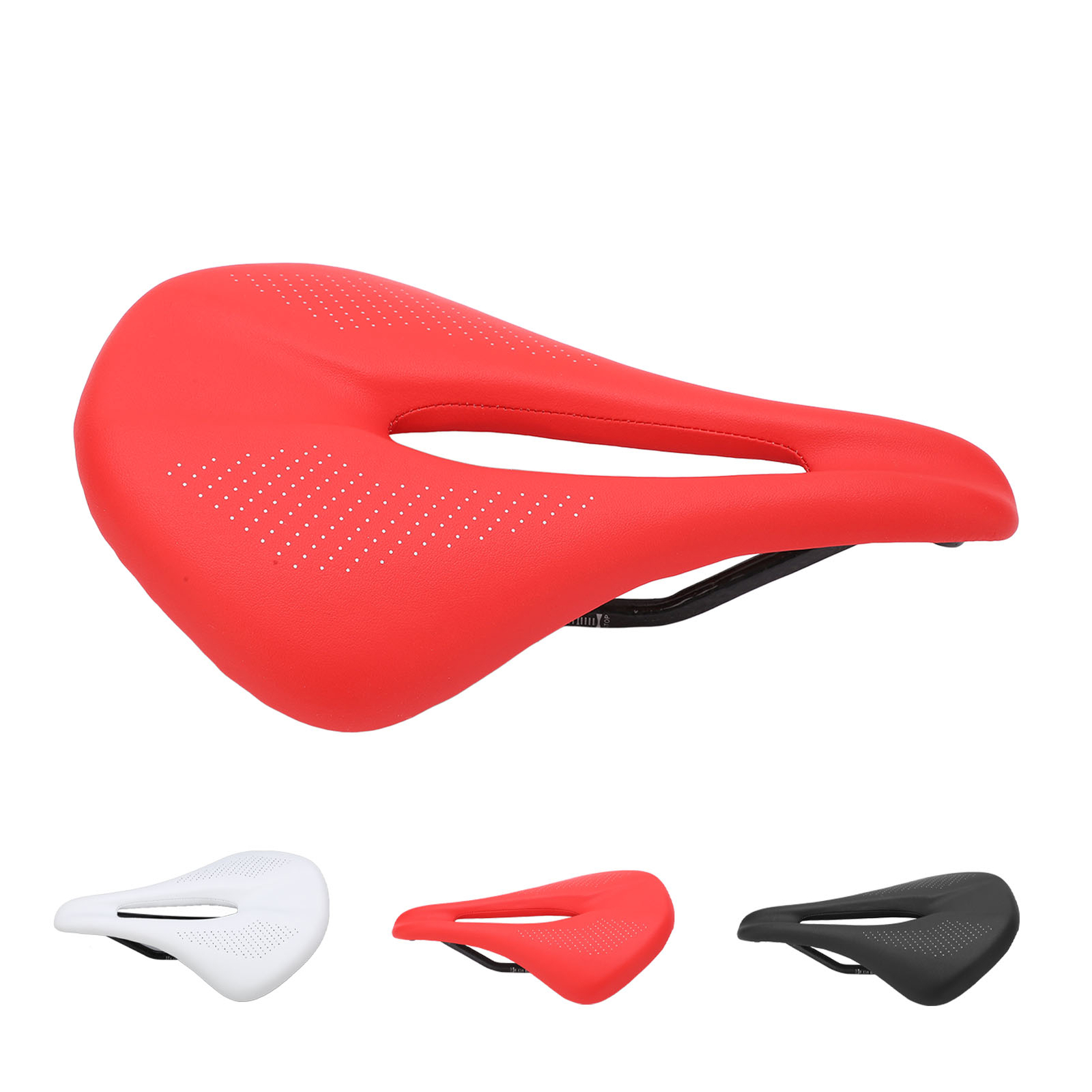 155mm Widen Carbon Fiber Leather Saddle Cushion Hollow Cycling Road NEW