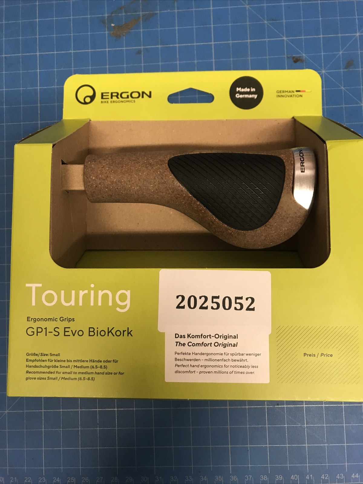 Ergon GP1 Evo BioKork Grips – Lock-On, Small, Black/Tan