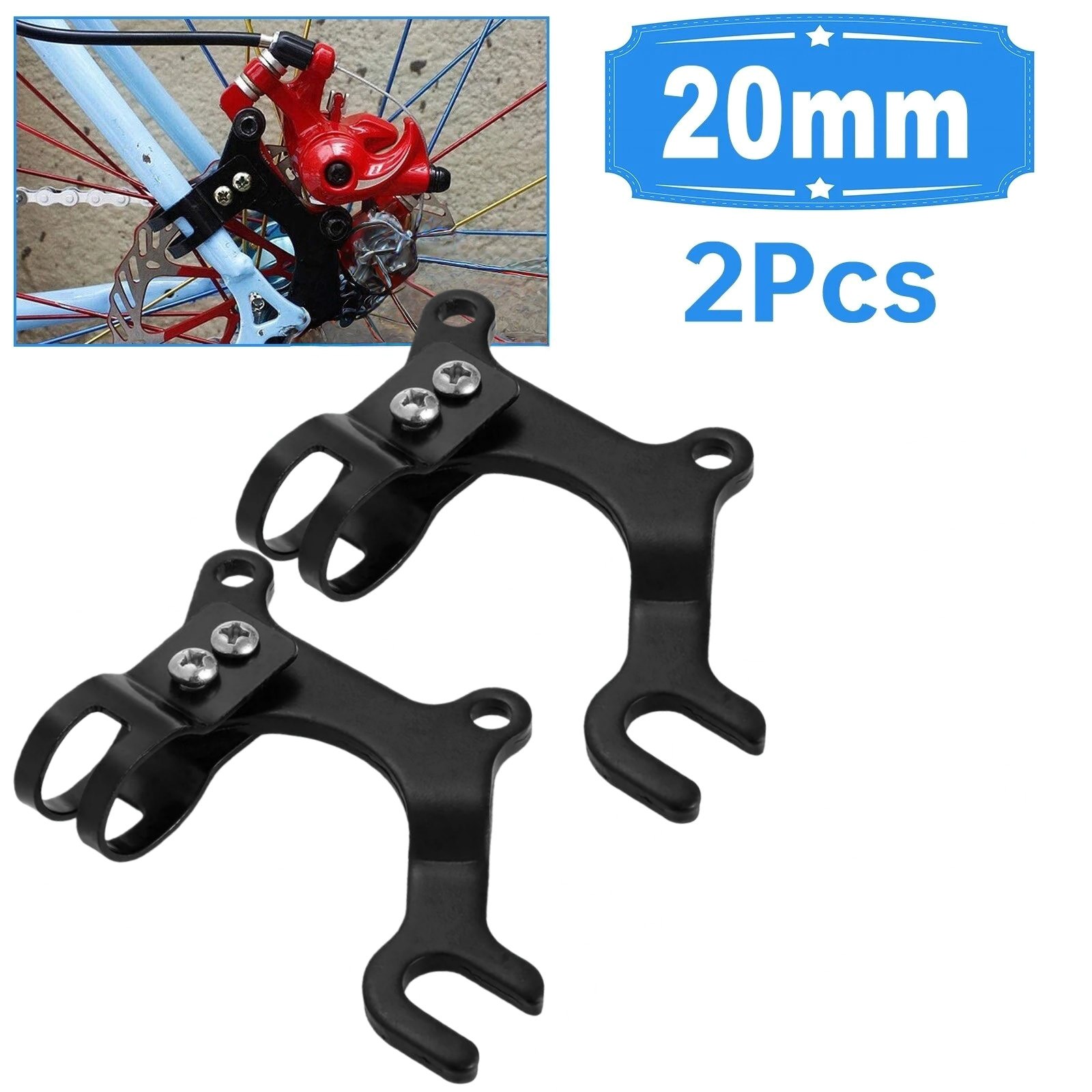 2pcs 20mm Disc Brake Adapter Component Kit Unit For Mountain Bike 160mm Rotor