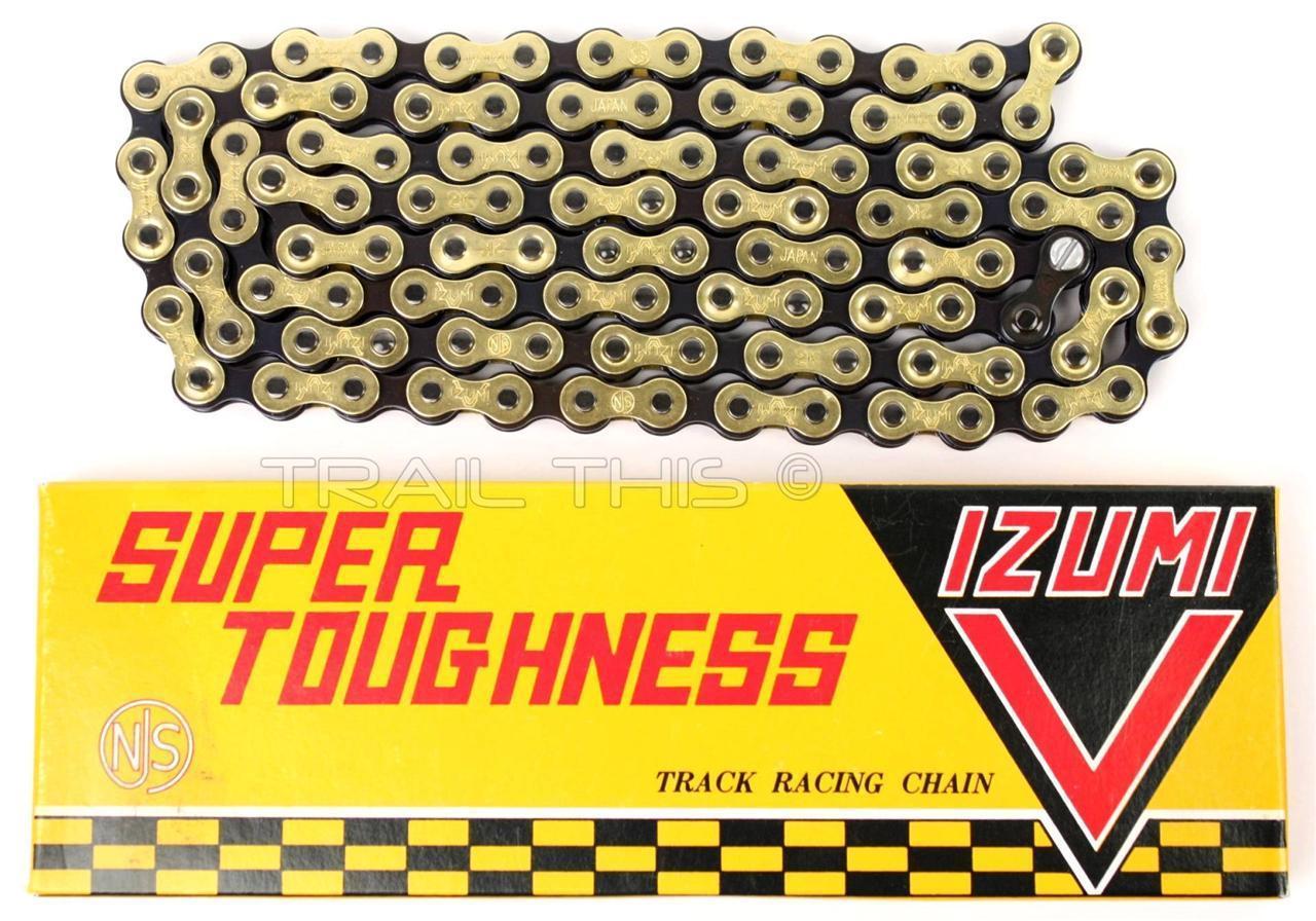 Izumi V Super Toughness Gold & Black 1/8″ Fixed-Gear Track Bike Chain Keirin NJS