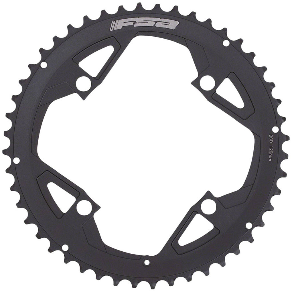 FSA Gossamer Pro ABS Road Chainring 48t Outer Ring 120 BCD 4-Bolt Aluminum Blk