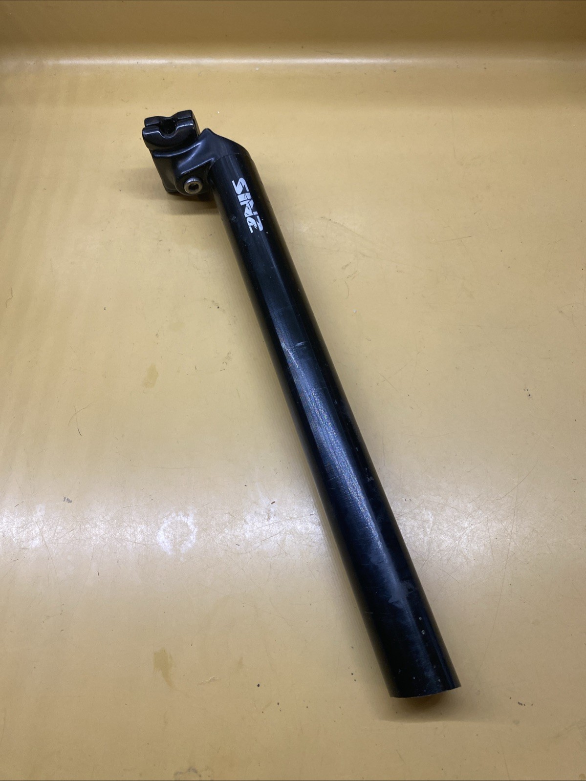 Black SINZ Aluminum 31.6mm x 340mm(Cut) Setback Seatpost