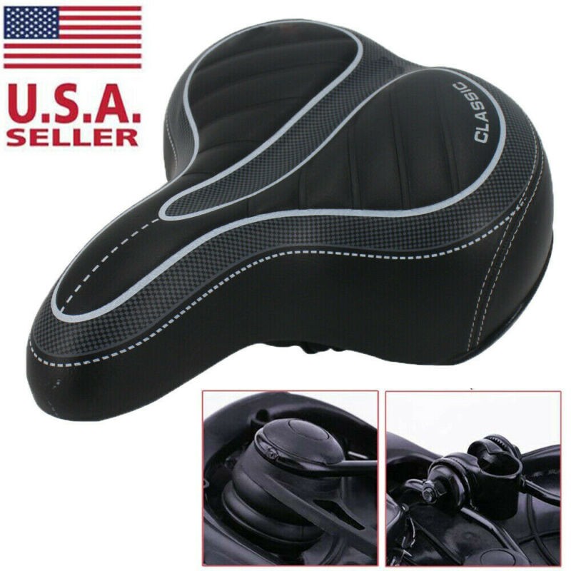 Comfort Wide Bike Seat Big Bum Cushion Soft Pad Mountain Road Bicycle Gel Saddle