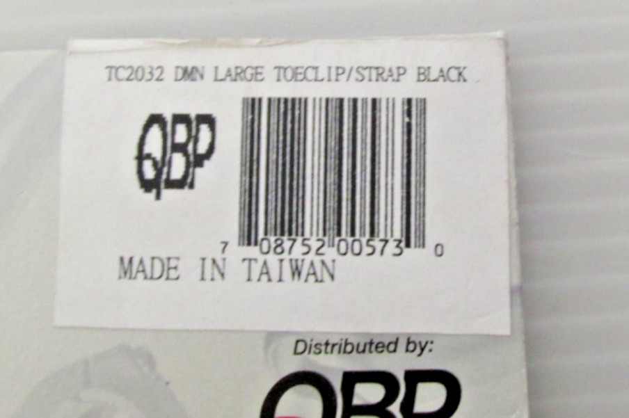 Dimension Toe Clip And Strap Set Large Black TC2032