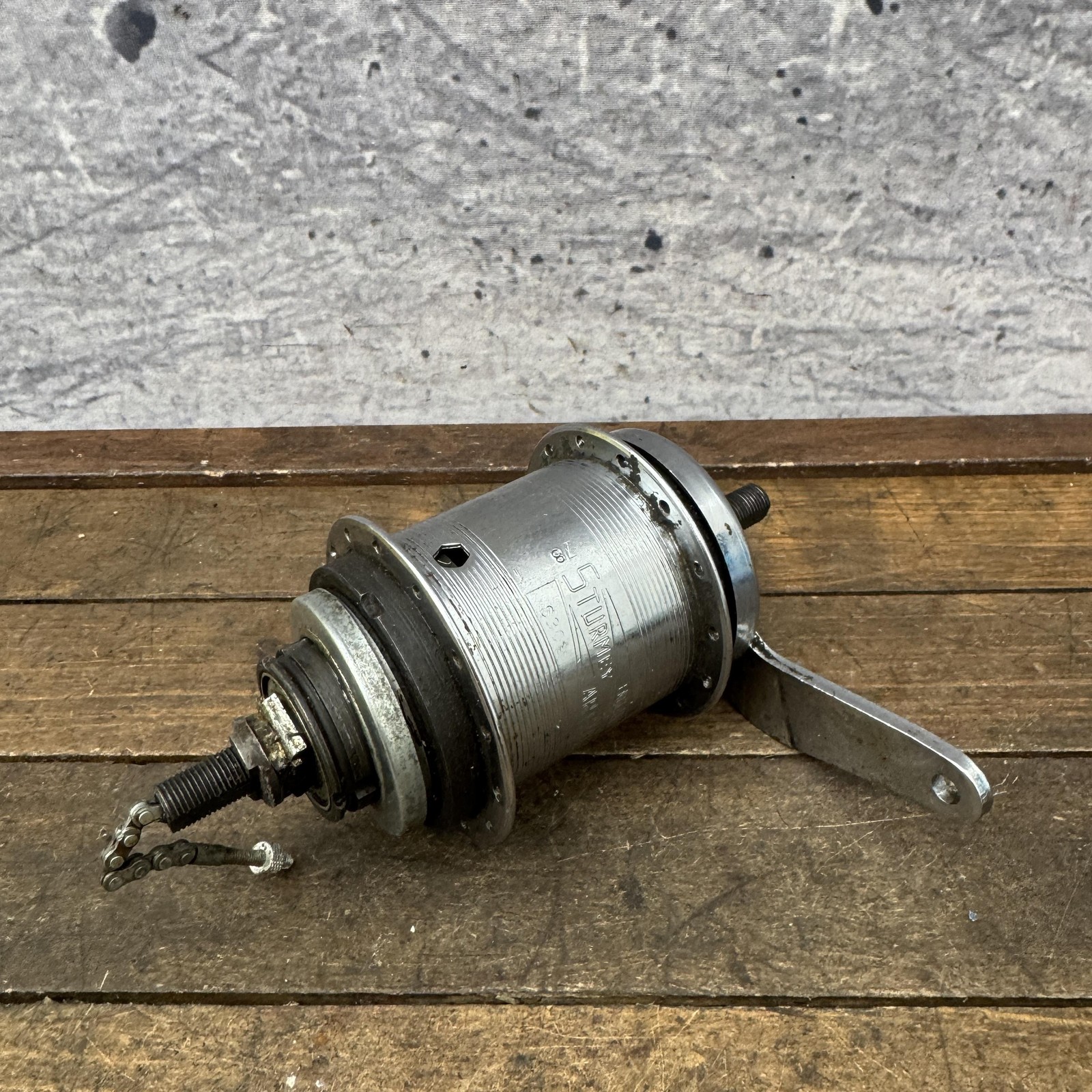 Vintage Sturmey Archer S3C 3 Speed Coaster Brake Rear Hub 28h 28 Bike Bicycle