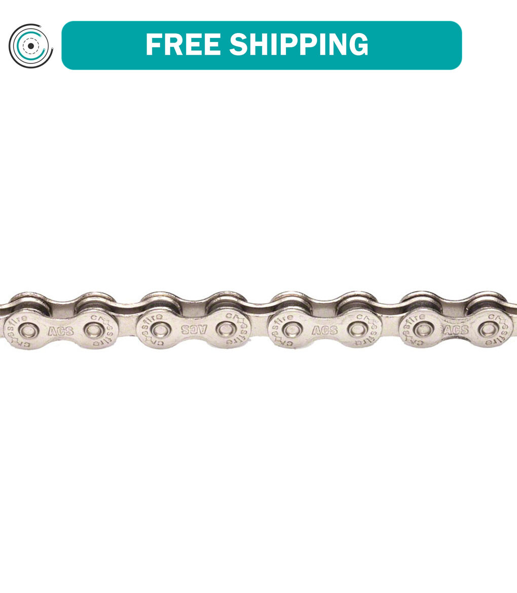 ACS Crossfire Chain Single Speed 3/32 106 Links Silver Bike Bicycle