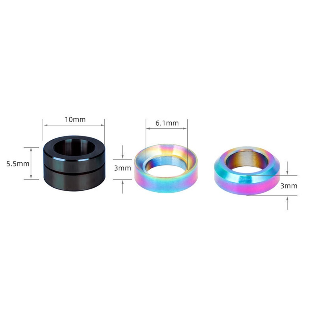 Mountain Bike Disc Brake Mount Washer M6 TC4 Alloy Concave Convex 4pcs Set