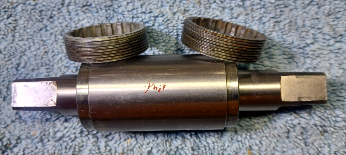 Vintage Phil Wood Bottom Bracket 68mm BSA English 125mm Spindle Square Taper