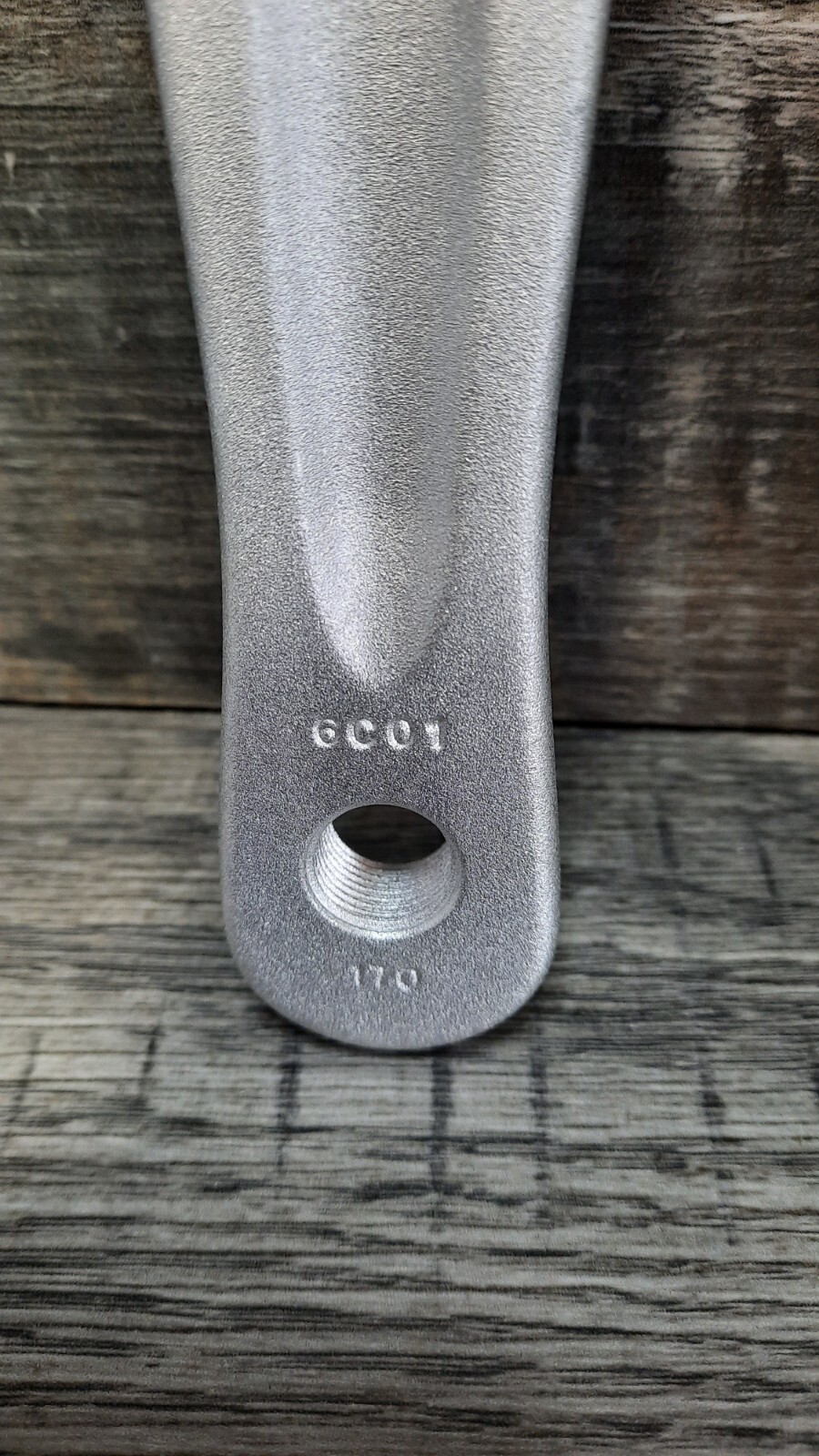 RSCI 170 6C01 Square Shaped Bicycle Crank Arm Silver Chrome