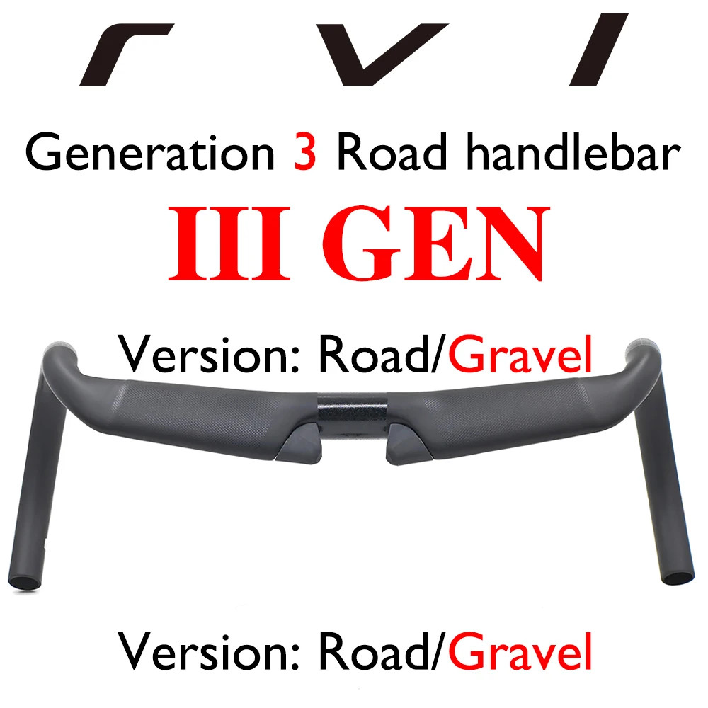 Carbon Fiber Road Gravel Cycling Handlebar Matte Black Diameter 31.8mm 380-440mm