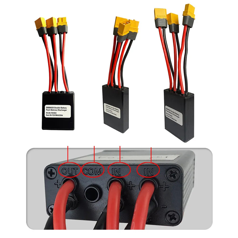 20V-72V 20A /30A /40A Ebike Dual Battery Discharge Converter Adapter Module
