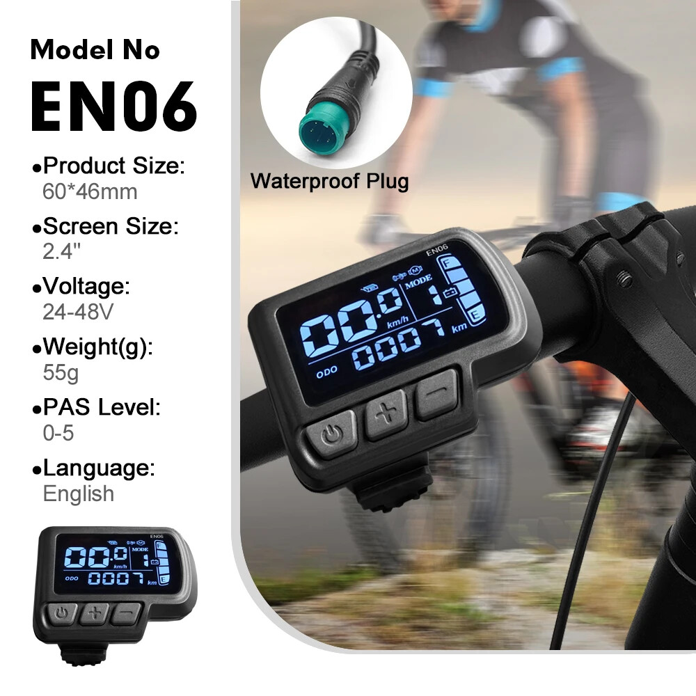 E-bike Display 24V/36V/48V/60V/72V Waterproof/SM Plug for E-bike Conversion Kit