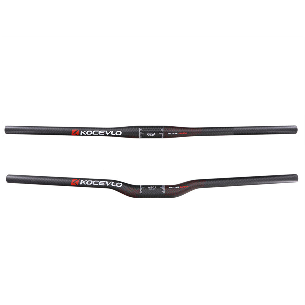 Full Carbon Fiber Handlebar Mountain Bike Flat Bar Rise Bar 31.8*600-760mm Black