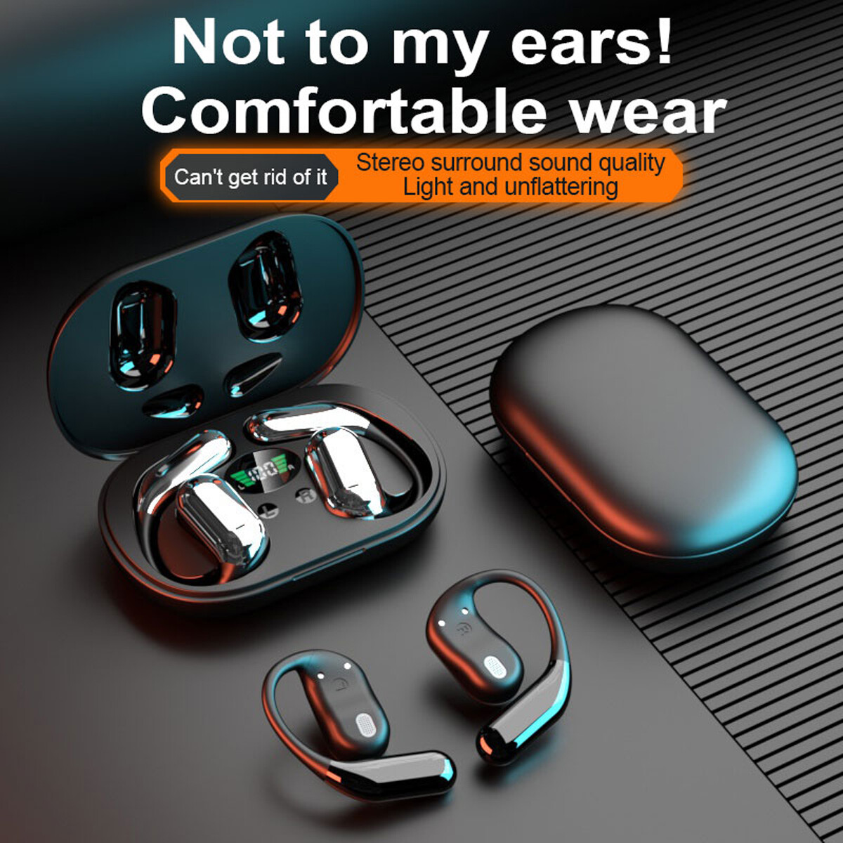 Open Ear Bluetooth 5.4 Headphones Wireless Earbuds Sport Over Earphones Ear Hook