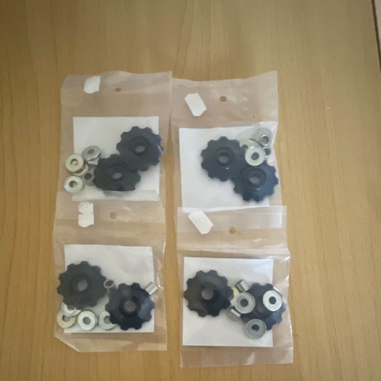 Shimano Rear Derailleur Pulleys Set of 4 Black Plastic Metal Genuine Parts