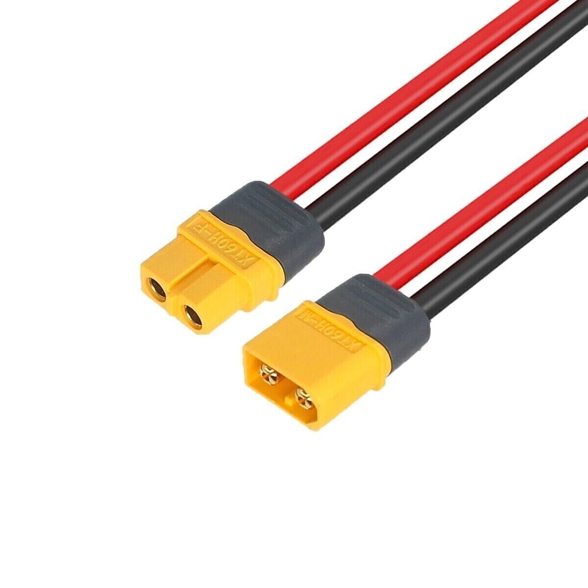 1Pair 10AWG XT60 Female & Male Lug Connector Extension Ebike Battery Cable Wire