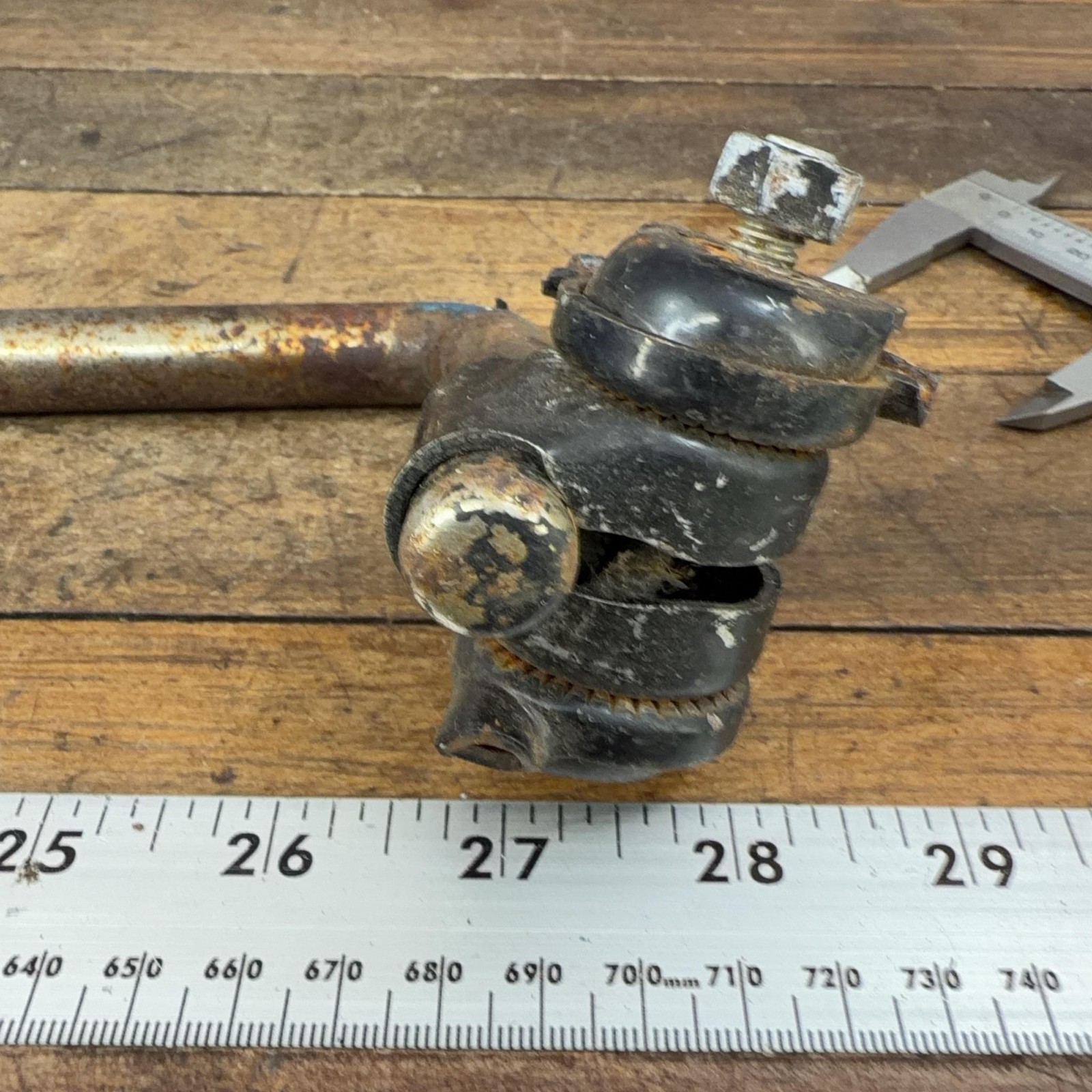 Vintage Lucky 7 Seatpost Troxel Clamp Guts 15mm Seven Steel Post Prewar Postwar