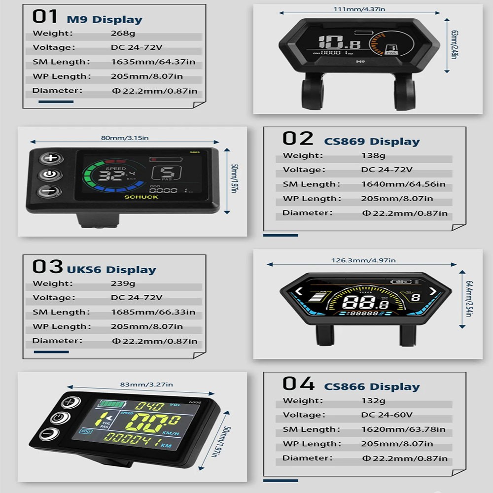 36V-52V Sine Wave Ebike Controller Kit – LCD Display + PAS Sensor