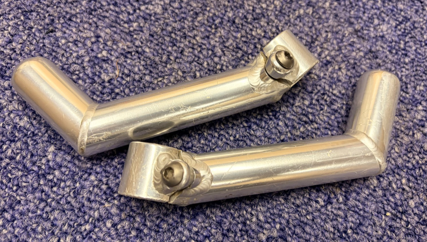 Vintage Retro Titanium MTB Bar Ends – 1996 Orange Bike Retro – Very Light 105g