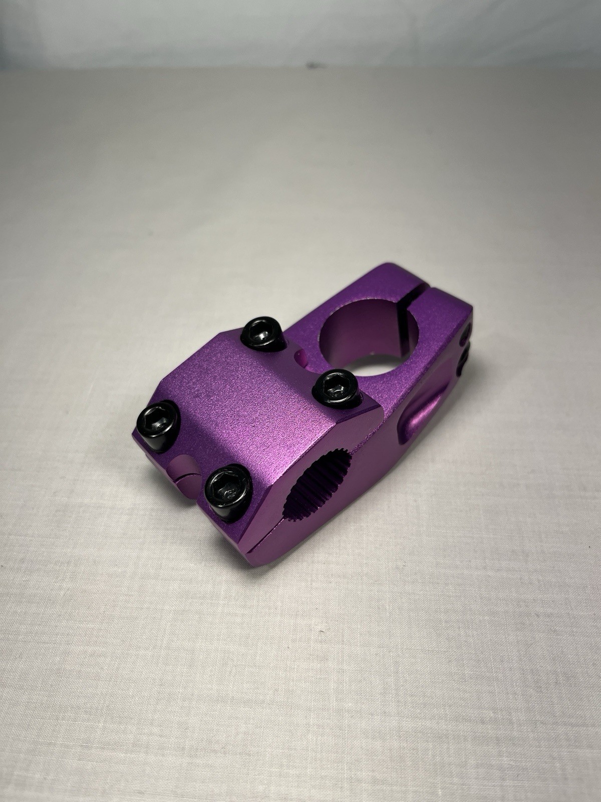 Purple Anodized BMX Top Load Stem —Aluminum, Black Hardware, Excellent Condition