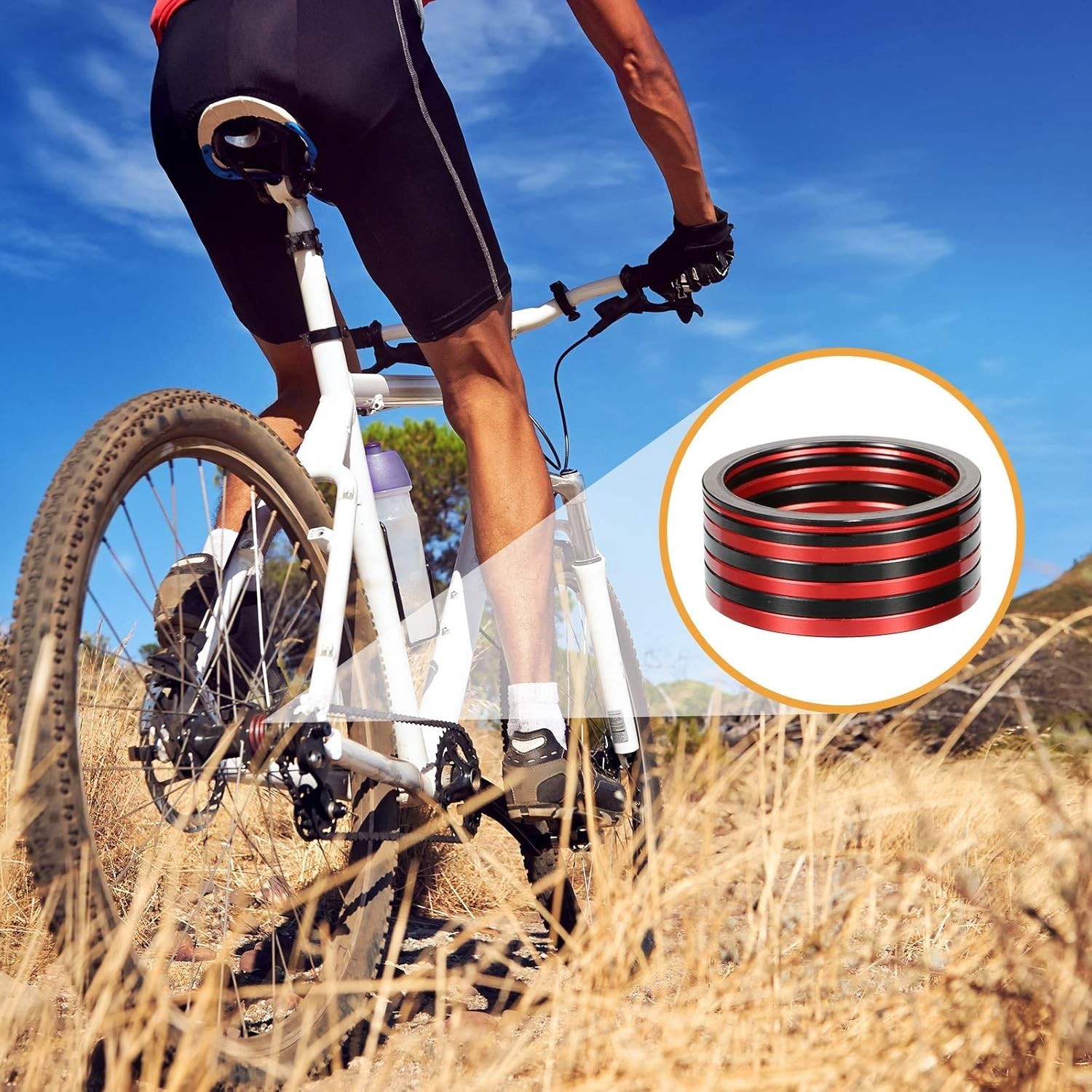 20 Pieces Bike Bicycle Bottom Bracket Spacer 7 8 9 10 11 Speed Cassette Aluminum