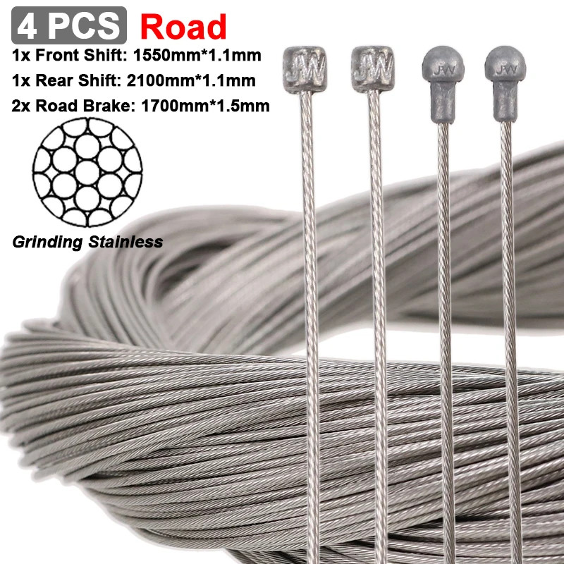 Bike Shifter Brake Cables Grinding Stainless Steel Cable MTB Road Bike Front Rea