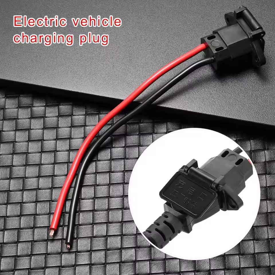 Electric Bike Battery Charging Socket Male / Female plug Battery Charger cable
