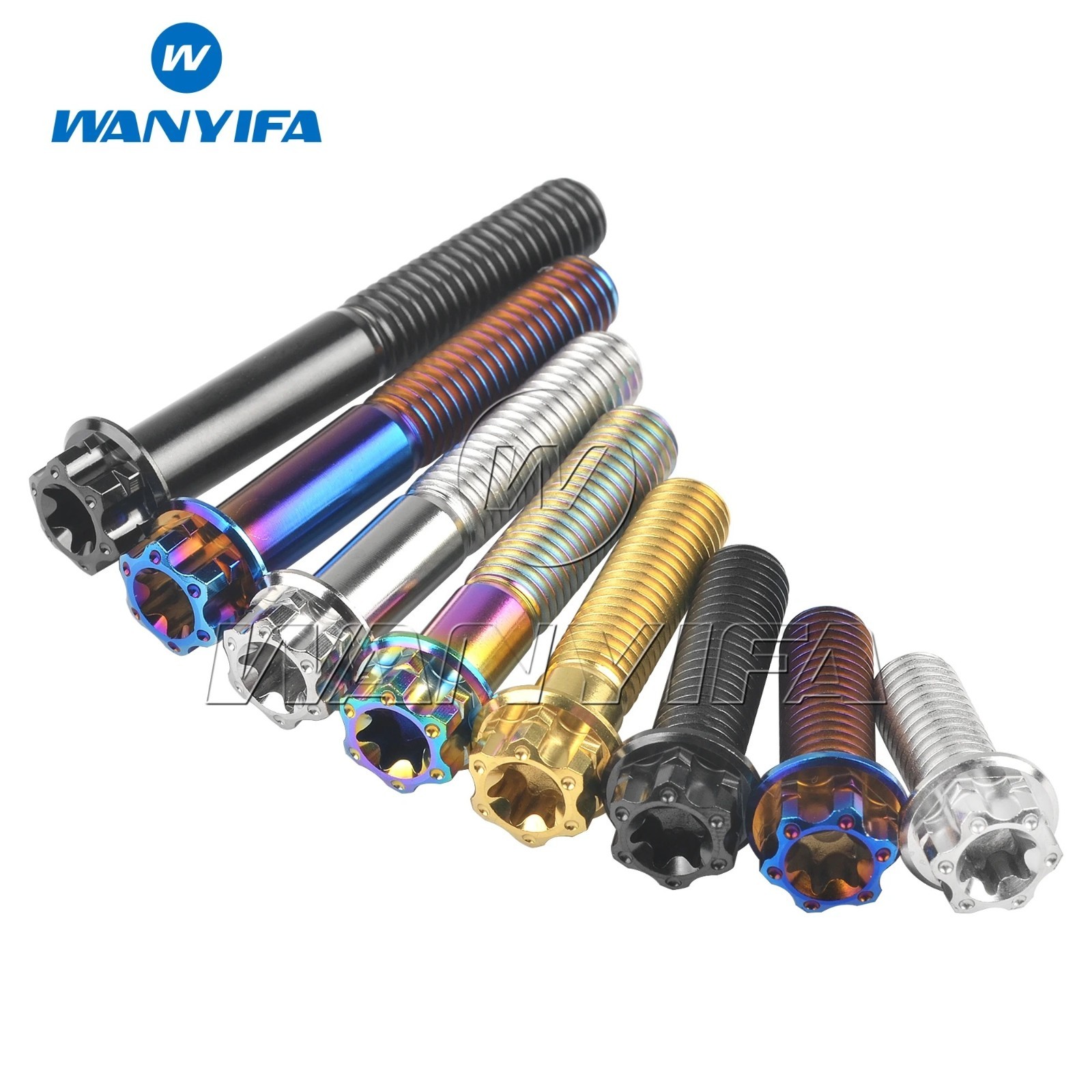 Wanyifa Titanium Bolt M6 x 10/15/20/25/30/35/40/45/50/55mm Torx Flange Head