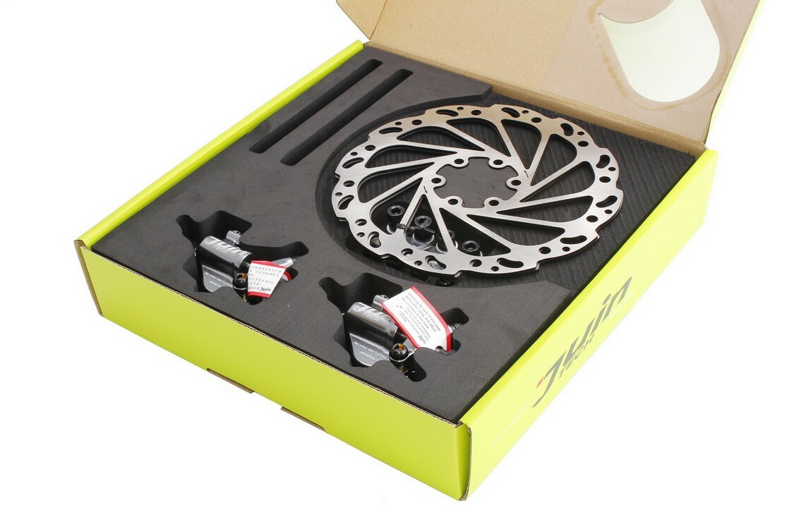 Juin Tech R1 Road Cyclocross Gravel Riding Bike Hydraulic Disc Brake Set Gray