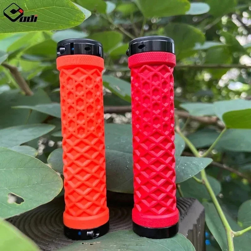 Van Bicycle Handlebar Grips Lock-On Anti-slip Shock Absorption Double Lock Ring