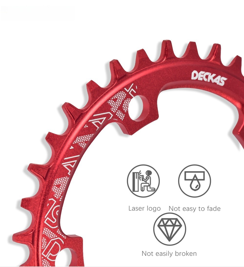 Bicycle Chainring 110BCD 5 Arm Round Single Wide Narrow Chain Wheel 36-54T Black