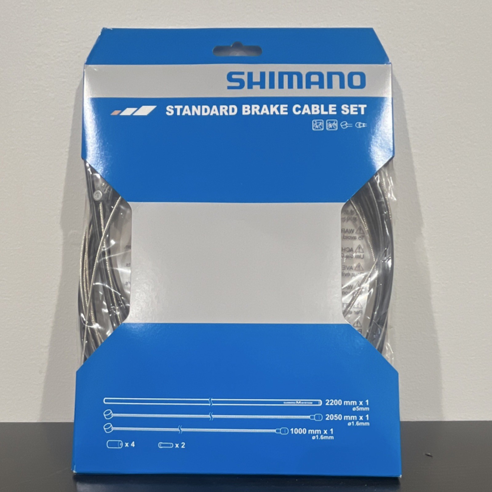 Shimano MTB Steel Brake Cable Set Black Y80098022 for Road Bike Front Rear