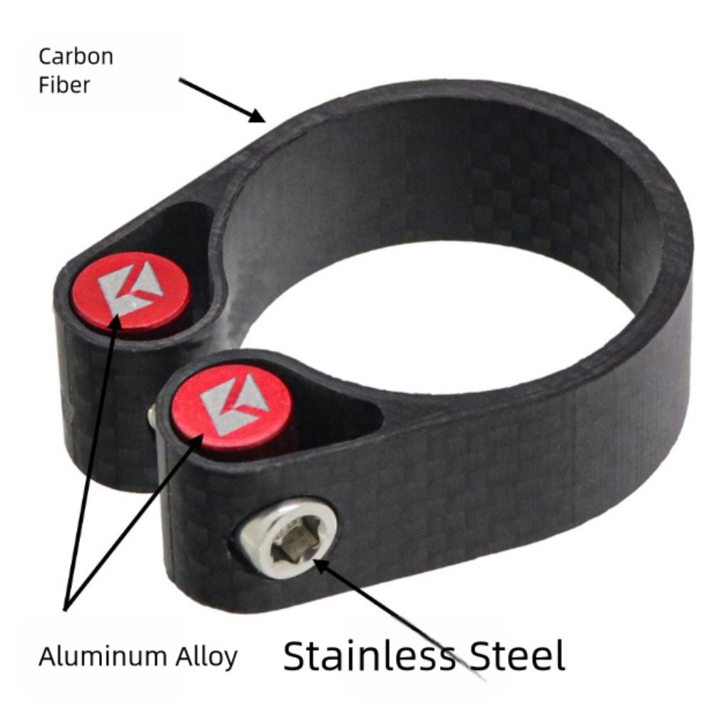 Carbon Fiber Seatpost Clamp Lock Buckle for Road and Mountain Bike Seat Tubes