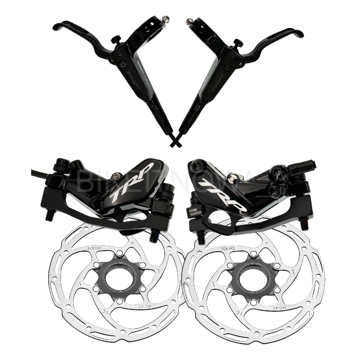 TRP Trail EVO MTB DH Hydraulic Brake Set Front+Rear w/2x180mm Rotor 2.3mm thick