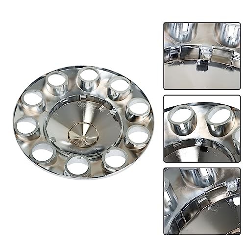 Front Hub Cover Set Chrome Wheel Cover with 33mm Nut Covers Spiked