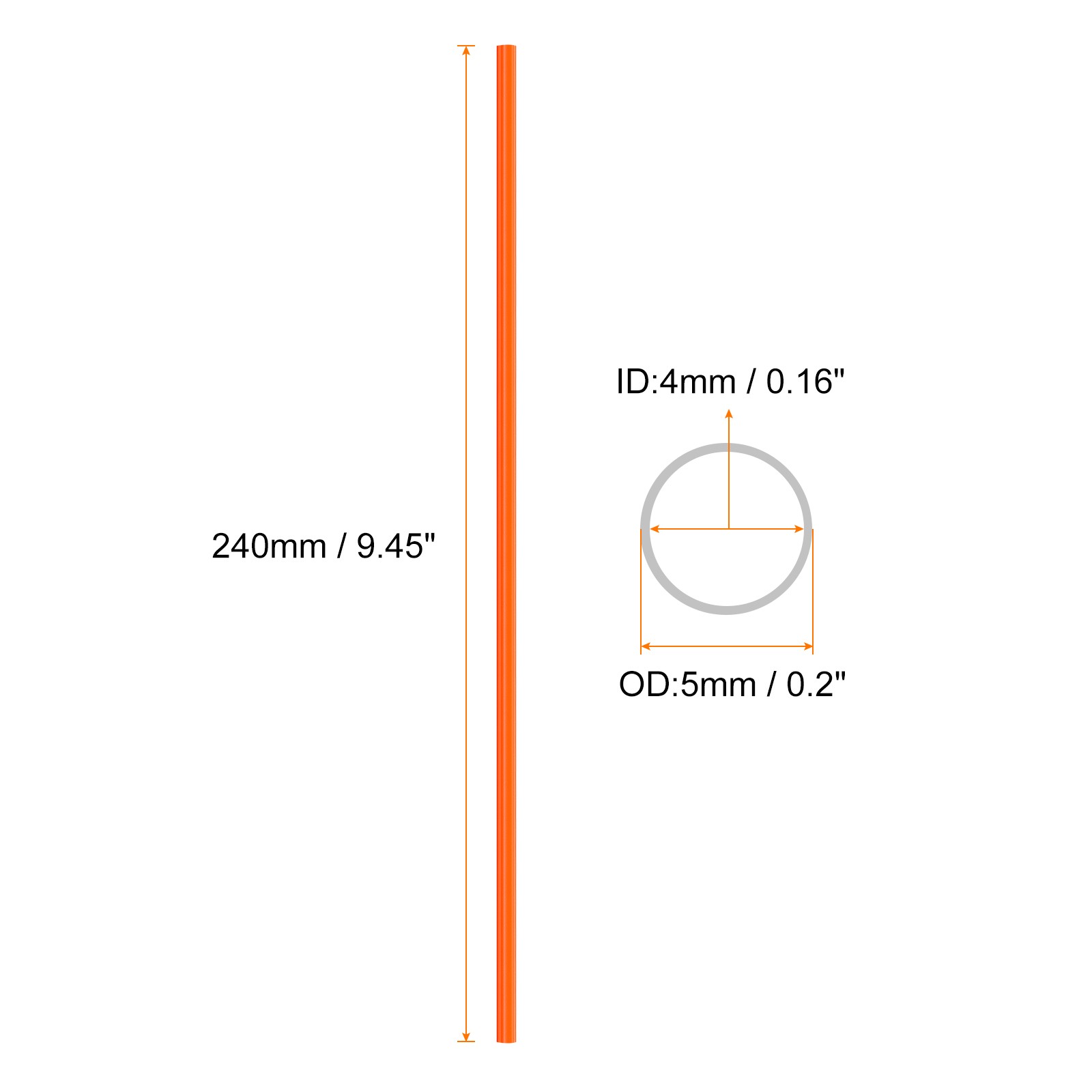 144pcs Spoke Skins Covers 0.2″ Dirt Bike Wheel Spoke Wraps Orange