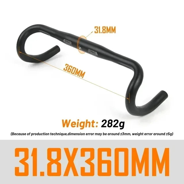 UltraLight Road Bike Handlebar Bent Bar 25.4/31.8MM 360/380/400/420/440/460MM