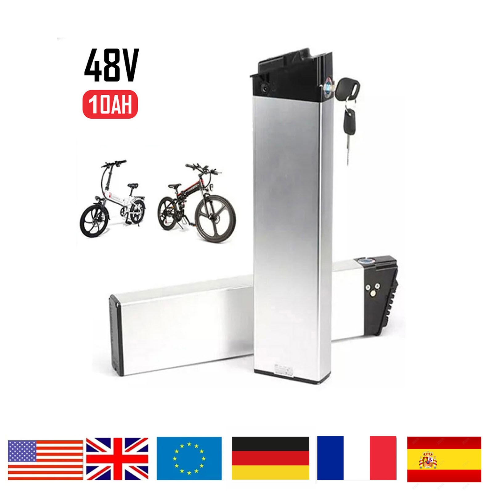 EBike Battery 48V/10Ah Electric Bike Lithium Battery for 500W Mountain Bicycle