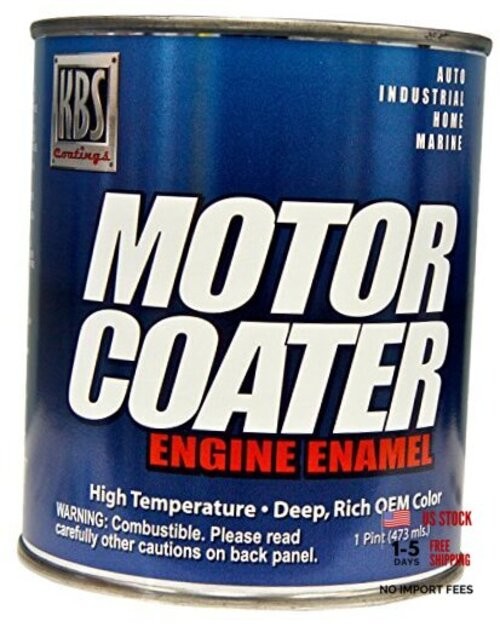 KBS Coatings 60307 Motor Coater Engine Paint – 1 Pint 32 Fl Oz (Pack of 1) White