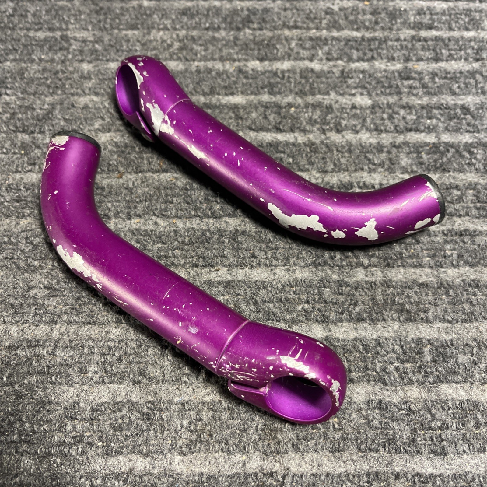 Vintage Marin Lite Purple Aluminum Short Bend Climbing Bar Ends 22.2mm MTB