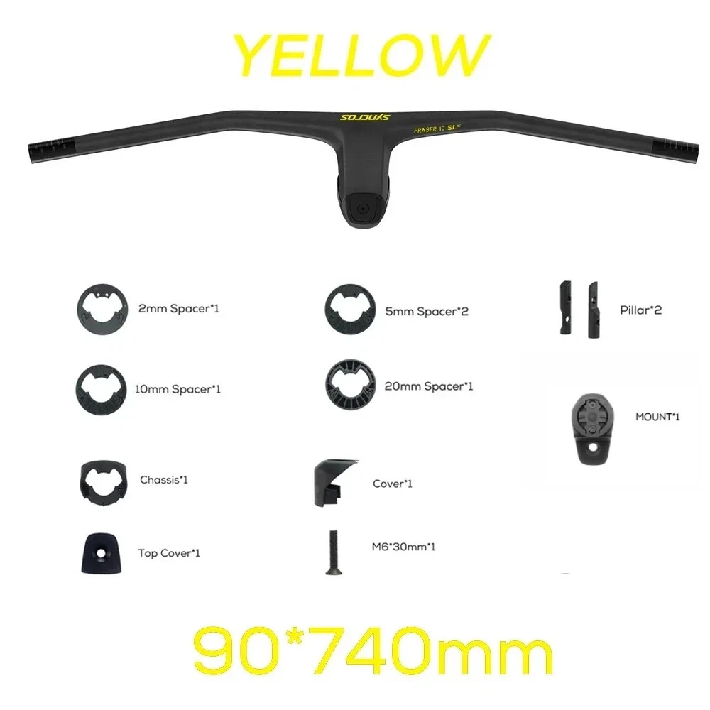 740MM -20 Degrees Full Carbon Fiber Integrated Cockpit MTB Bicycle Handlebars